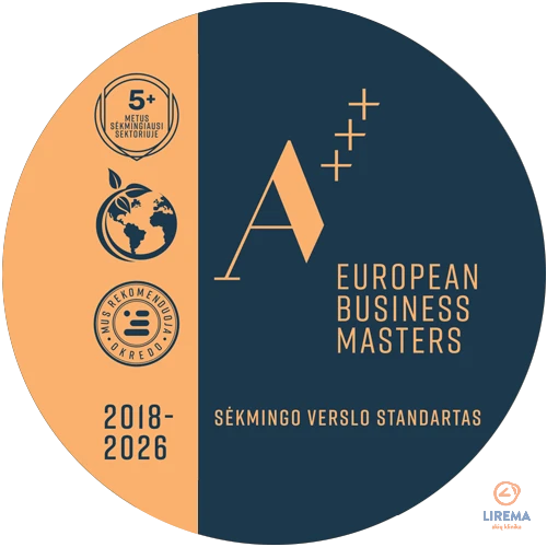 Įmonė sertifikuojama kaip A klasės lyderė savo veiklos sektoriuje Baltijos regione